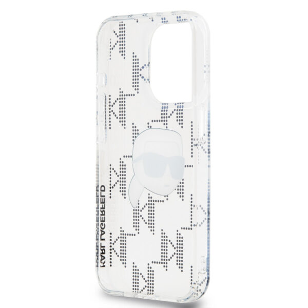 KARL LAGERFELD IML ELECTROPLATED REPEATED LOGO CASE FOR IPHONE 15 PRO TRANSPARENT 3666339286026