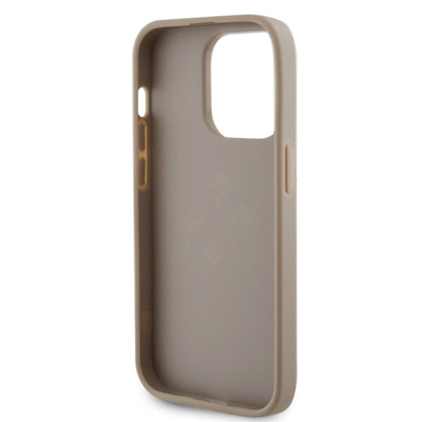 GUESS PU PERFORATED 4G GLITTER METAL LOGO CASE FOR IPHONE 15 PRO ZŁOTY 3666339151584
