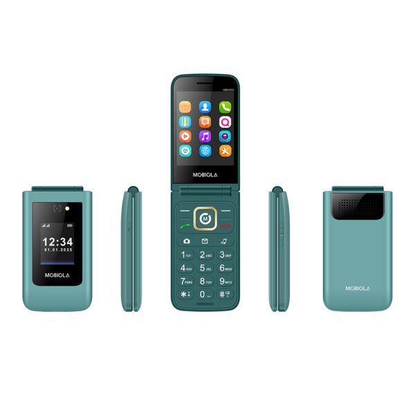 TELEFON GSM MOBIOLA  KLAPKĄ ZIELONY TLEFON DLA SENIORA MB4600 4G 8594203271494