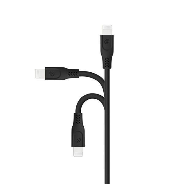 KABEL USB IPHONE 3.1A SOMOSTEL CZARNY 3100mAh QUICK CHARGER QC 3.0 1M POWERLINE SMS-BT09 ECL 5902012966846