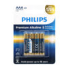 BATERIA PHILIPS AAA LR03 BLISTER 4SZT BATERIE PREMIUM ALKALINE Phil-LR03M4B/10 6959033840821
