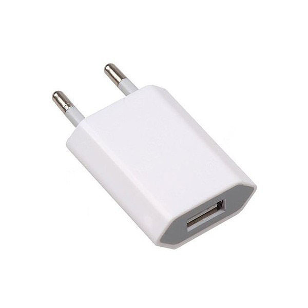 ECONOMY ŁADOWARKA SIECIOWA USB 1A BIAŁA PŁASKA HQ IC PROTECT