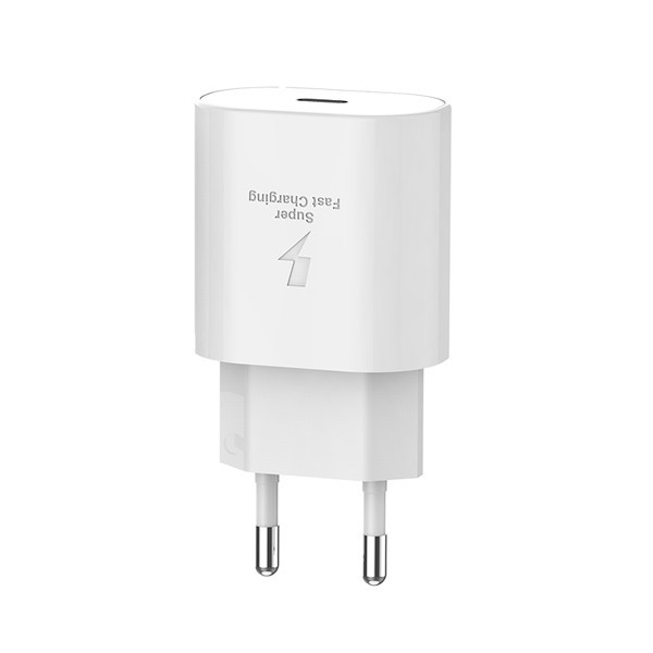 ECONOMY ŁADOWARKA SIECIOWA TYP-C PD BIAŁA TA800  DC03 3A 25W + KABEL USB  TYP-C DO TYP-C PD 3A 1m