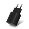 ECONOMY ŁADOWARKA SIECIOWA TYP-C PD CZARNA TA800 3A 25W + KABEL USB  TYP-C DO TYP-C PD DC03