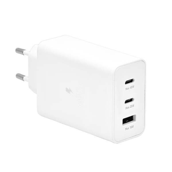 ECOBOX ŁADOWARKA SIECIOWA PD 2xUSB-C 1xUSB EP-T6530 65W BIAŁA (45)