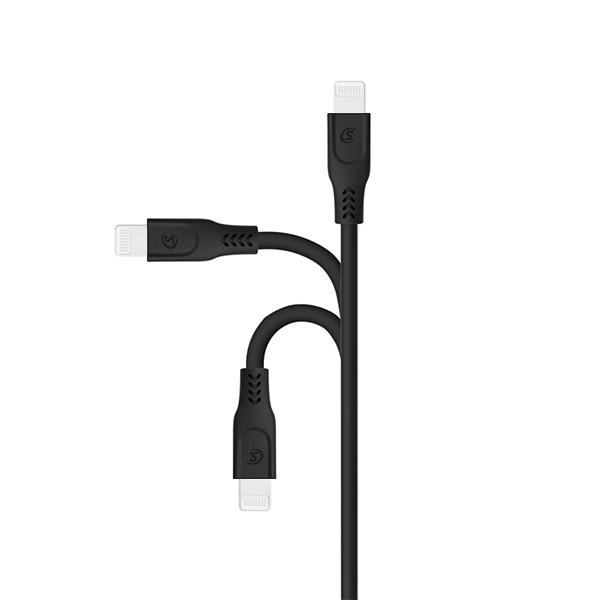KABEL USB IPHONE 3.1A SOMOSTEL CZARNY 3100mAh QUICK CHARGER QC 3.0 2M POWERLINE SMS-BT02 5902012967508