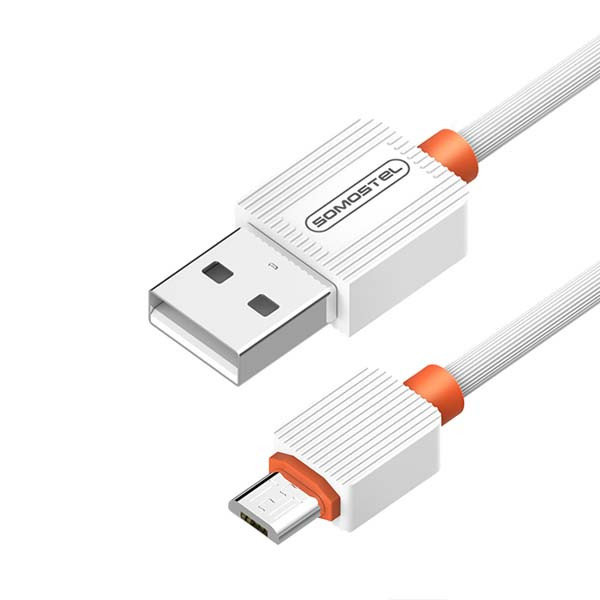 KABEL USB MICRO 2A SOMOSTEL BIAŁY 2000mAh QUICK CHARGER 1M POWERLINE SMS-BP03 5902012967683