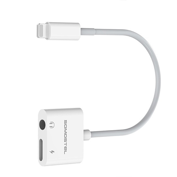 ADAPTER HF IPHONE SOMOSTEL BIAŁY SMS-BZ03 AUDIO JACK + ZASILANIE VER BT 5902012968338