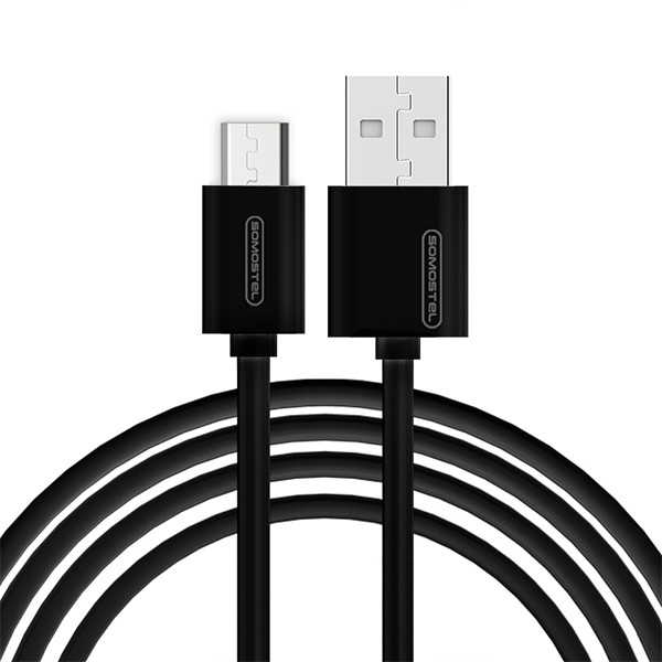 KABEL USB MICRO 3A SOMOSTEL CZARNY 3100mAh QUICK CHARGER 1.2M SMS-BP02 5902012968352