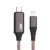 KABEL USB IPHONE DO TYP-C  3.1A SOMOSTEL LED CZERWONY 20W QUICK CHARGER QC 1.2M PD SMS-BY02 5904238704172