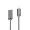 KABEL USB TYP-C 2.4A SOMOSTEL SREBRNY 2400mAh QUICK CHARGER QC 3.0 1M POWERLINE SMS-BJ01 USB-C METAL 5902012969304