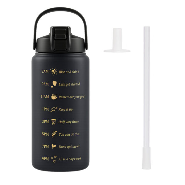 TRUSTY BUTELKA SPORTOWA / MOTYWACYJNA BIDON REFILL CZARNA  ZŁOTY 2000ml 5904238720790