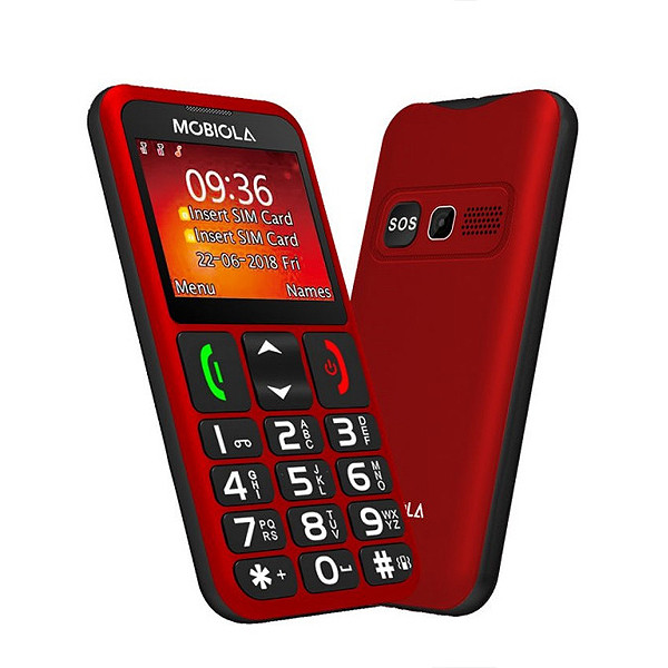 TELEFON GSM MOBIOLA  MB700 2G TELEFON DLA SENIORA CZERWONY 8594203270657