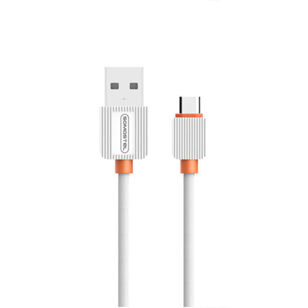 ŁADOWARKA SIECIOWA 2A + KABEL TYP-C BIAŁY SOMOSTEL 2100mA USB-C SMS-A52 10W 5902012968758