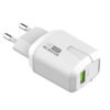 ŁADOWARKA SIECIOWA 3A 18W + KABEL USB - TYP-C BIAŁA SOMOSTEL 3000mA USB QC3.0 SMS-Q02
