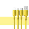 SOMOSTEL KABEL USB MICRO 3A ŻÓŁTY 3100mAh QUICK CHARGER 1.2M POWERLINE SMS-BP06 MACARON 5902012968932