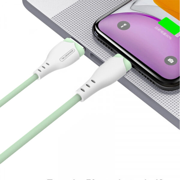 SOMOSTELKABEL USB MICRO 2.1A ZIELONY 2100mAh QUICK CHARGER 1.2M POWERLINE SMS-BP04 MACARON 5902012968970