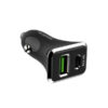 ŁADOWARKA SAMOCHODOWA 3A+2.4A 30W CZARNA SOMOSTEL 3100mA + 2100mA TYPC+USB DUAL SMS-A42B  QC 3.0 PD