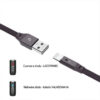 KABEL USB IPHONE 2.4A SOMOSTEL CZARNY 2400mAh wzmacniany 3.0 1M PŁASKI SMS-BW04 5902012969427