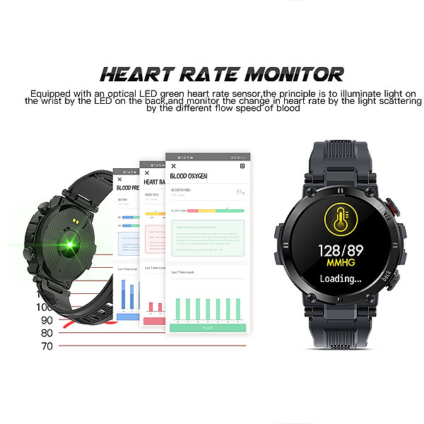 ZEGAREK SPORTOWY SMARTWATCH CZARNY SENBONO D13 IP68 HD 5902012969465