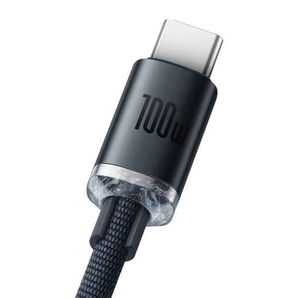 KABEL USB-C DO USB-C BASEUS CRYSTAL SHINE, 100W, 2M (CZARNY) 6932172602895