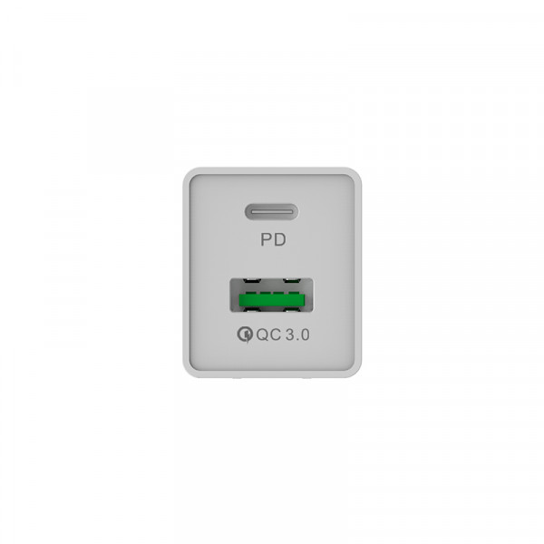 ŁADOWARKA SIECIOWA 36W + KABEL IPHONE  BIAŁA SOMOSTEL POWER DELIVERY SMS-A80 PD