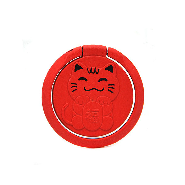 UCHWYT TELEFONU STOJAK KITTY UNIWERSALNY VEGA CZERWONY RING HOLDER RED