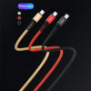 DENMEN KABEL USB WZMACNIANY OPLOT MICR CZERWONY 1M D02V 6973224870107