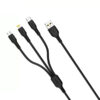 KABEL USB 3W1 DENMEN 2.4A CZARNY 1M D05E TYP-C / MICRO / IPHONE 6973224871029