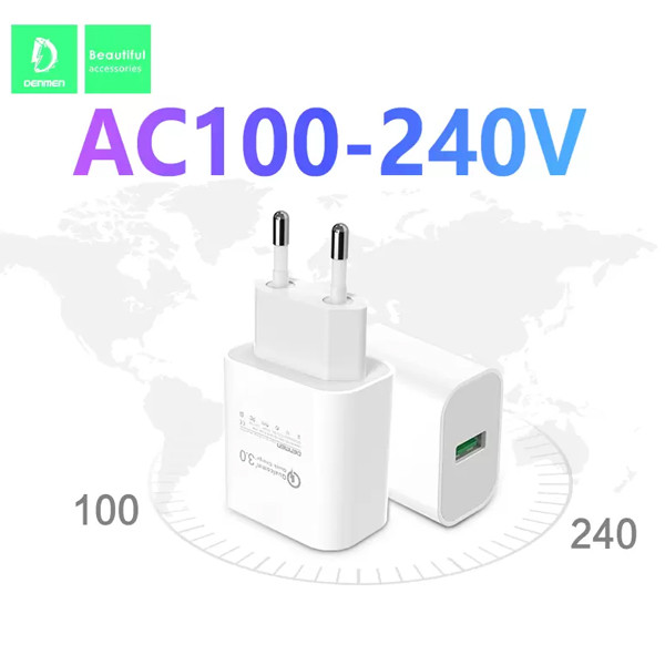ŁADOWARKA SIECIOWA 3.6A 18W BIAŁA DENMEN 3600mA  SINGLE FAST CHARGING DC07 6973224872002