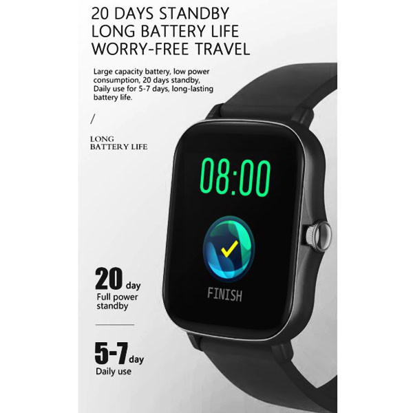 ZEGAREK SPORTOWY SMARTWATCH SENBONO LADY Y20 CZARNY 5904238703151
