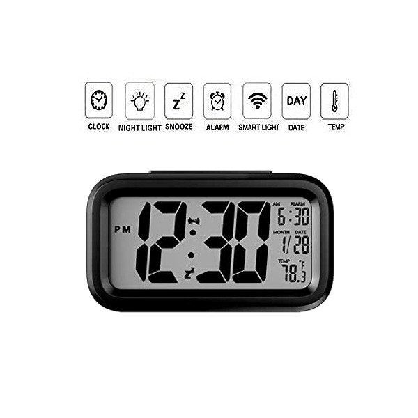 ZEGAR BUDZIK TRUSTY DUŻY LCD CZARNY ZG21 6925625457562
