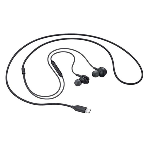SŁUCHAWKI DOUSZNE PRZEWODOWE SAMSUNG EO-IC100 ZESTAW SŁUCHAWKOWY TYP-C CZARNE GH59-15252ACY 5907765628027