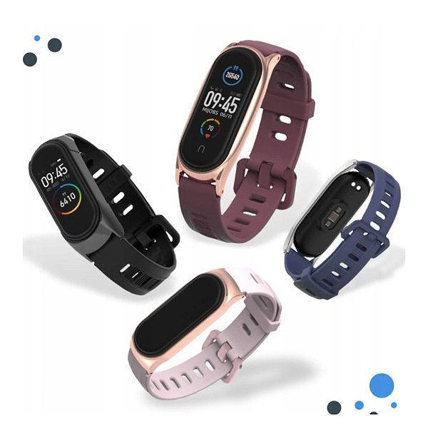 OPASKA DO MI BAND 3/4/5/6 XIAOMI PREMIUM RED BURGUNDOWY 5904238703717