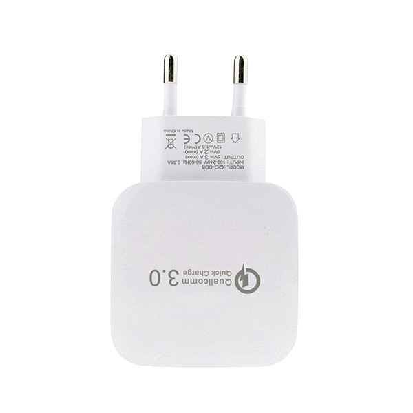 ŁADOWARKA SIECIOWA 3A BIAŁA VEGA FASTON QUICK 3.0 FAST CHARGER 3000mA 15W