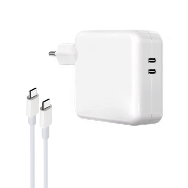 ECONOMY ŁADOWARKA SIECIOWA TYP-C 35W BIAŁA  2xTYP-C PD + KABEL USB TYP-C - TYP-C