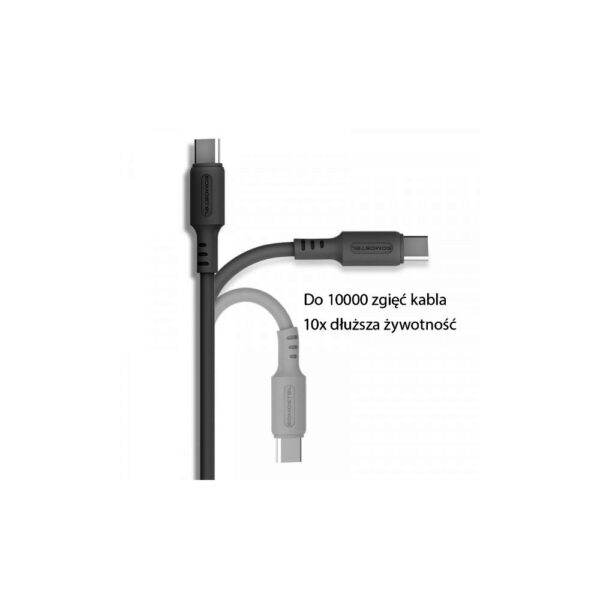 KABEL TYP-C DO TYP-C PD SOMOSTEL CZARNY QUICK CHARGER USB-C 1.2M 60W POWERLINE SMS-BP10 IPHONE 15 IPHONE15 5904238704240
