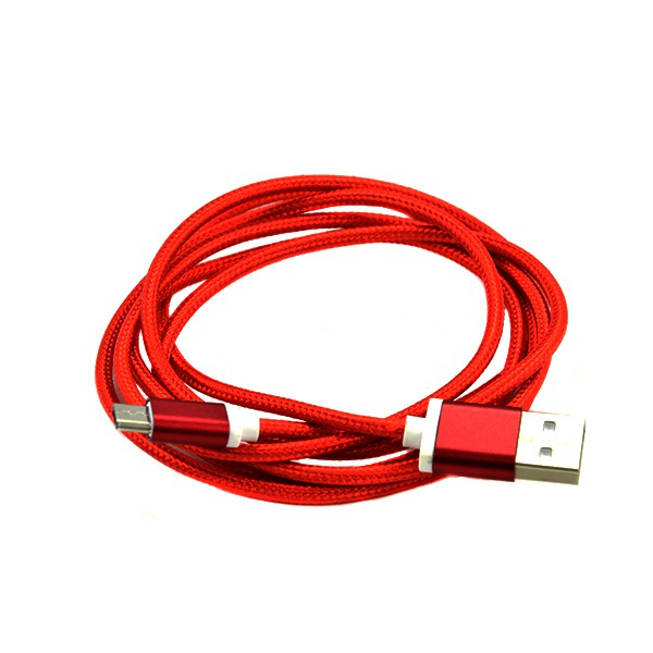 ECONOMY KABEL USB MICRO NYLON CZERWONY 1,5m RED 5902012962077