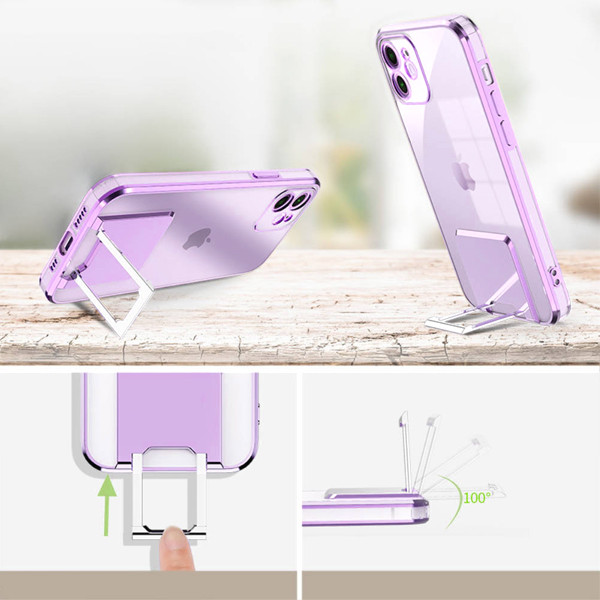 ETUI KICKSTAND SAMSUNG S21 PLUS NAKŁADKA BACK CASE FIOLETOWY S21+ 5904161124504
