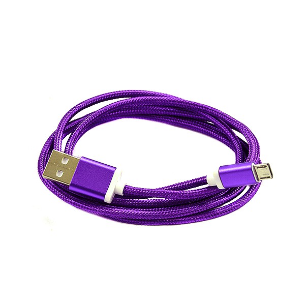 ECONOMY KABEL USB MICRO NYLON FIOLETOWY 1,5m PURPLE 5902012962060