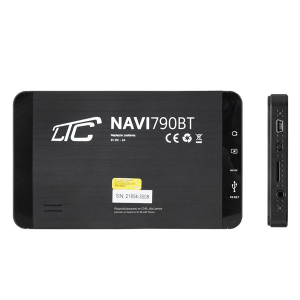 NAWIGACJA GPS LTC 7 CALI NAVI790BT, BLUETOOTH, AVIN, 256MB/8GB, ROZDZIELCZOŚĆ LCD 800X480, BEZ MAPY 5902270774412