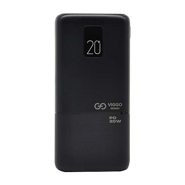 POWER BANK VIGGO PREMIUM 20000 mAh USB-C PD 20W LCD CZARNY 8018417414336