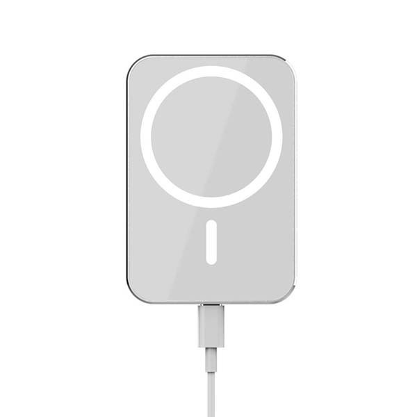 ŁADOWARKA BEZPRZEWODOWA 15W UCHWYT SAMOCHODOWY BIAŁA MAGSAFE IPHONE / ANDROID