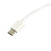 ECONOMY ADAPTER SŁUCHAWEK HF TYP-C NA JACK 3,5 PRZEJŚCIÓWKA BIAŁY 5902012966235