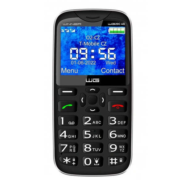 TELEFON WINNER GROUP WG20C 4G CZARNY 8591194113758