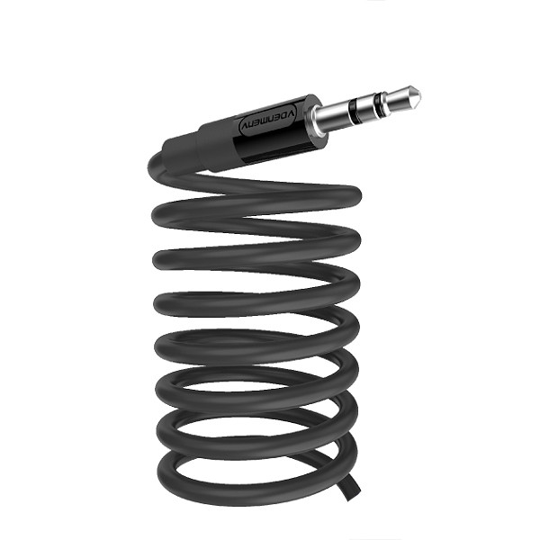 KABEL STEREO DENMEN JACK DO JACK 3,5 CALA  CZARNY 1M DX01 6973224874266