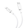 DENMEN KABEL USB PD TYP-C - LIGHTNING 20W 3,6A WZMACNINANY BIAŁY 2M D65 6973224877526