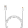 ŁADOWARKA SIECIOWA 2.1A 10W  BIAŁA DENMEN 2100mA 2xUSB DC02 + KABEL IPHONE WHITE 6973224870404