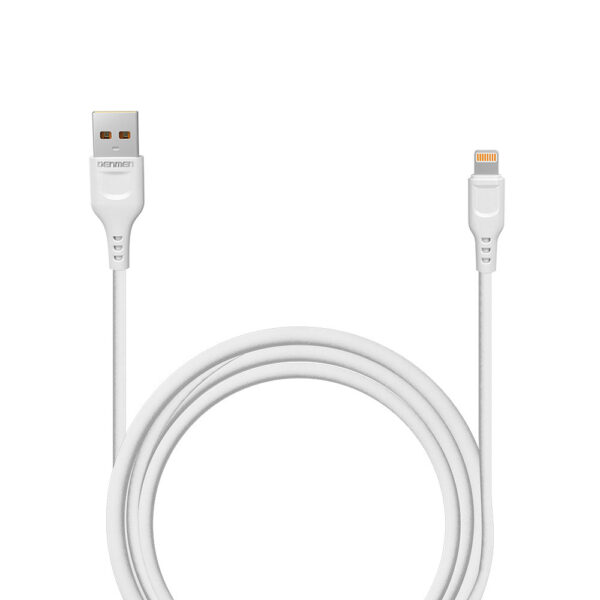 ŁADOWARKA SIECIOWA 2.1A 10W  BIAŁA DENMEN 2100mA 2xUSB DC02 + KABEL IPHONE WHITE 6973224870404