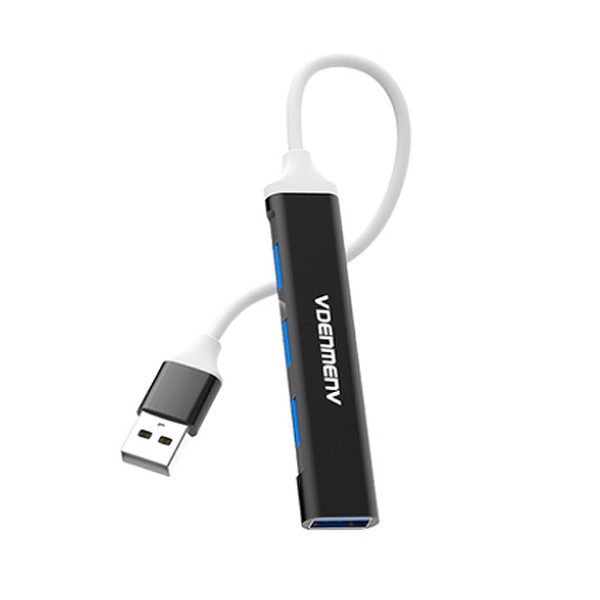 HUB USB  4XUSB DENMEN CZARNY ALUMINIUM DU17 6973224873818